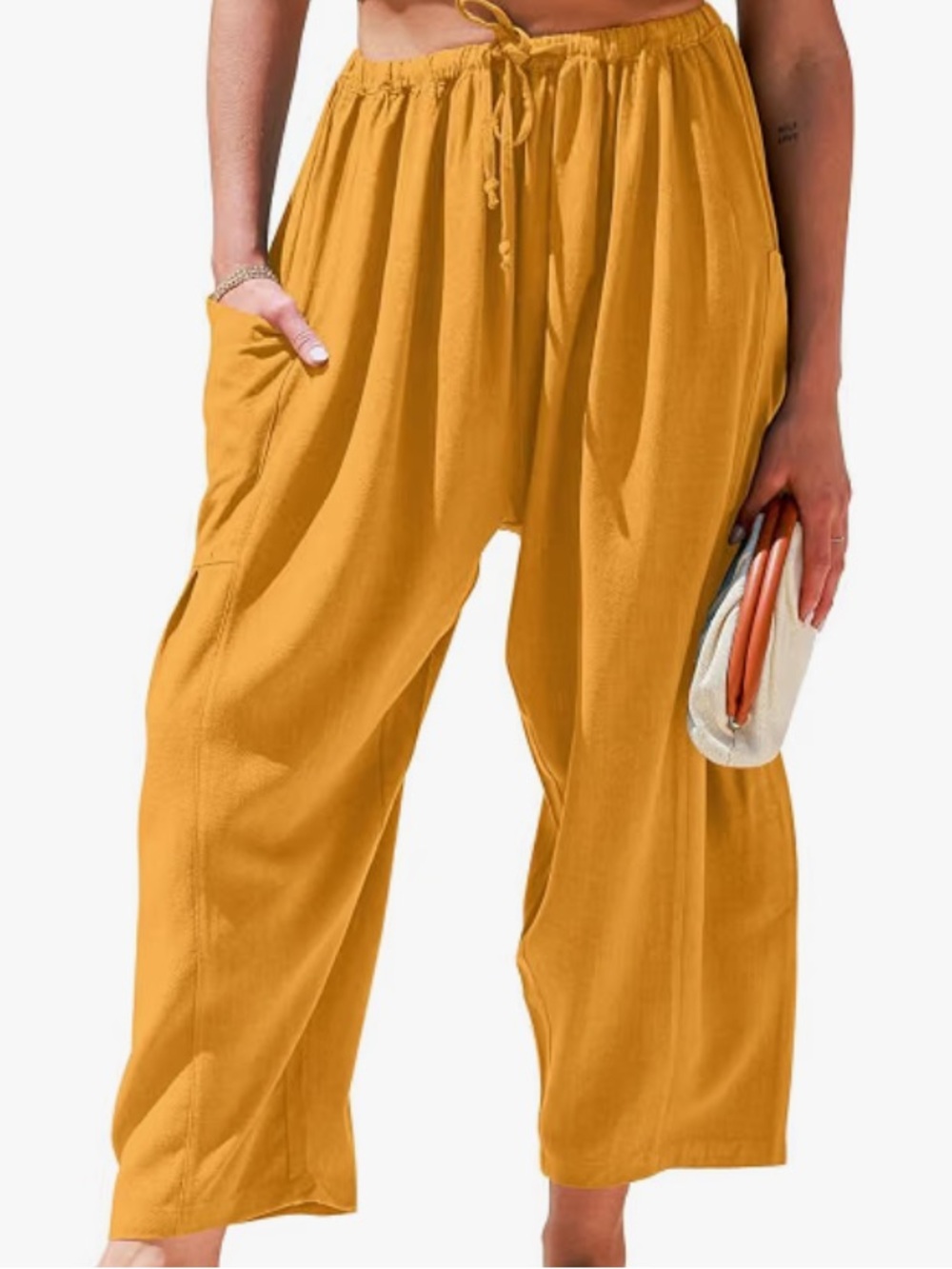 Tarse linen wide leg pants